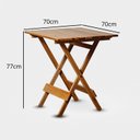 Ver imagem 3 de Conjunto de Mesa 70x70cm e 2 Cadeiras Dobráveis em Madeira Maciça com Verniz