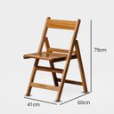 Ver imagem 4 de Conjunto de Mesa 70x70cm e 2 Cadeiras Dobráveis em Madeira Maciça com Verniz