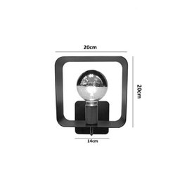 Luminária de Parede Arandela Square cor Preta com Acabamento Cobre para 1 Lâmpada E27 Bivolt - 5