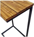 Ver imagem 1 de Mesa de Apoio Sofá Bandeja Decorativa Estilo Industrial 65cm
