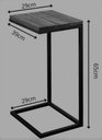 Ver imagem 5 de Mesa de Apoio Sofá Bandeja Decorativa Estilo Industrial 65cm