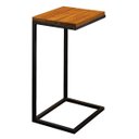 Ver imagem 3 de Mesa de Apoio Sofá Bandeja Decorativa Estilo Industrial 65cm