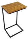 Ver imagem 2 de Mesa de Apoio Sofá Bandeja Decorativa Estilo Industrial 65cm