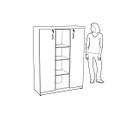 Ver imagem 3 de Armário Alto Credenza Portas Abrir 40mm