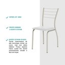 Ver imagem 3 de Conjunto 2 Cadeiras 1700 Tubo Prata Napa Branca Carraro