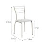 Conjunto 2 Cadeiras 1700 Tubo Prata Napa Branca Carraro - 2