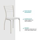 Ver imagem 4 de Conjunto 2 Cadeiras 1700 Tubo Prata Napa Branca Carraro