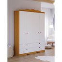 Ver imagem 4 de Guarda Roupa Encanto com 4 Portas e 4 Gavetas Permóbili Nature/Branco