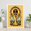 Ver imagem 1 de Quadro Decorativo Oxum - Rainha Água Doce 60x48cm:madeira Preta