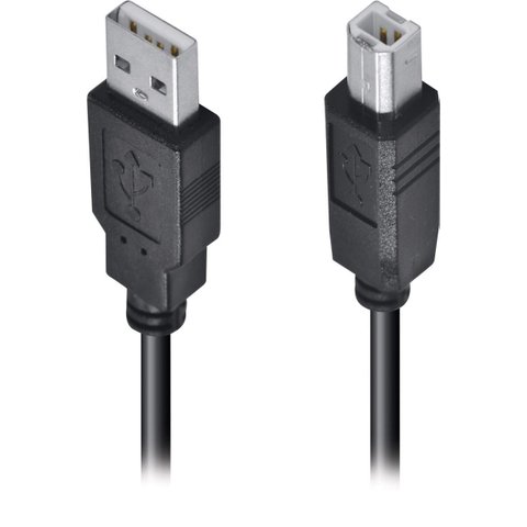 Cabo Usb Para Impressora A Macho X B Macho 2.0 - 1.8m Uambm-18 - PC / 10