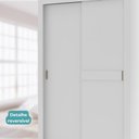 Ver imagem 4 de Guarda Roupa Solteiro 2 Portas de Correr Vivacce Carraro Branco C/ Freijó