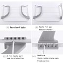 Ver imagem 3 de Varal Portatil de Porta Janela Sacada Apartamento Suporte Seca Roupa Dobravel 5 Varetas Pratico