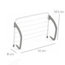 Ver imagem 2 de Varal Portatil de Porta Janela Sacada Apartamento Suporte Seca Roupa Dobravel 5 Varetas Pratico