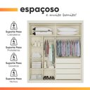 Ver imagem 6 de Guarda Roupas Casal com Espelho Ripado 2 Portas 4 Gavetas Luna