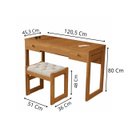 Ver imagem 6 de Escrivaninha Penteadeira com Espelho e Banqueta Luanda Fenix:nature