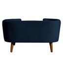 Ver imagem 5 de Cama para Cachorro Pet Sofá Gato Pé Palito Caminha Confortável com Almofada Veludo Azul Marinho