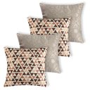 Ver imagem 1 de Kit 4 Almofadas Cheias Jacquard Manchester (Silicone) - 4429