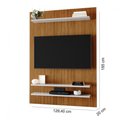 Ver imagem 2 de Painel Home Suspenso para Tv até 50 Polegadas 3 Prateleiras Sala de Estar