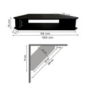 Ver imagem 5 de Rack Suspenso Para Tv De Até 43” Aparador Bancada Estante De Canto Preto