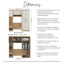 Ver imagem 6 de Guarda Roupas Solteiro Modulado com Painel e Cabeceira Selene Menu Móveis Carvalho