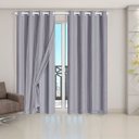 Ver imagem 1 de Cortina Blackout PVC com Tecido Voil 2,80 M x 2,30 M - Cinza