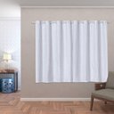 Ver imagem 1 de Cortina Blackout PVC com Tecido Voil xadrez 2,80 M x 1,60 M - Branco