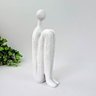 Escultura Minimalista Figura Humana Branca 26x10x5cm - 3