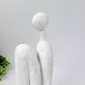 Escultura Minimalista Figura Humana Branca 26x10x5cm - 5