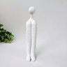 Escultura Minimalista Figura Humana Branca 26x10x5cm - 7