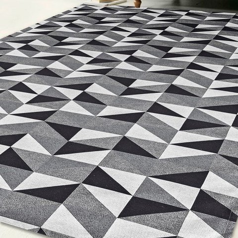 Tapete Dallas 2,50 M x 1,35 M Antiderrapante:Preto
