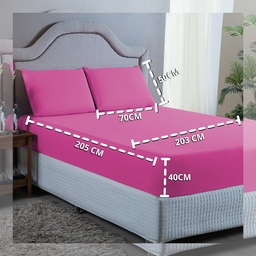 Kit Lençol King Size 400 Fios Poliéster 3 Peças Jogo Forro de Cama Box Extra Macio:pink - 2