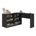 Ver imagem 6 de Mesa de Manicure Profissional de Canto em L com 6 Gavetas Organize Multimóveis MP6068 Preto