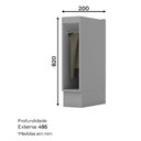 Ver imagem 2 de Balcão Porta Toalha 20 cm Nova York Cinza – Henn