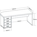 Ver imagem 7 de Conjunto Escritório: Mesa e Balcão C/ Gavetas - Artany