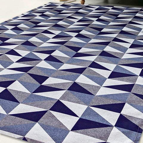 Tapete Dallas 2,50 M x 1,35 M Antiderrapante:Marinho