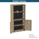 Ver imagem 3 de Armário Misto P25 Pandin 80 Cm (largura) em Mdp Cor Noce Naturalle com 2 Portas e 3 Prateleiras
