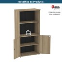 Ver imagem 4 de Armário Misto P25 Pandin 80 Cm (largura) em Mdp Cor Noce Naturalle com 2 Portas e 3 Prateleiras