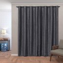 Ver imagem 1 de Cortina Blackout PVC com Tecido Voil xadrez 2,80 M x 2,30 M - Preto