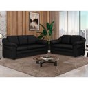 Ver imagem 5 de Sofá Living 2 Lugares 157cm Fixo Preto Couro Sintético Áurea