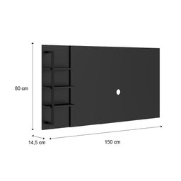 Painel de Parede Amazonas para TV até 50' Preto Carraro - 2