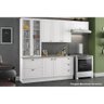 Paneleiro de Cozinha Modulado Cristaleira Americana 2 Portas C/ Vidro e 2 Gavetas Branco - Henn - 3