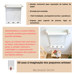 Painel Lousa Criativa Branca Infantil para Desenhar e Colorir - 2