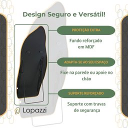 Espelho Grande Corpo Inteiro com Moldura Metal Orgânico 170x70cm com Suporte de Chão - 8