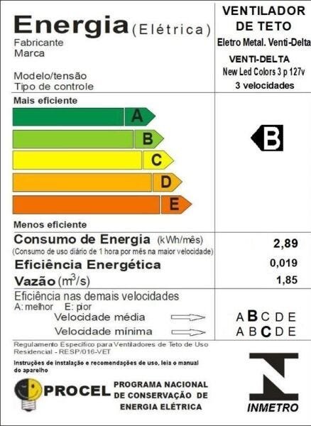 Ventilador de Teto LED Colors Branco 110V com Controle Remoto - 2