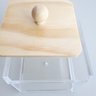Pote de Plástico Com Tampa de Madeira 10 x 10 cm - 2