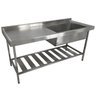 Pia Aço Inox Industrial 150x70x90 Cm Cuba Grande Cubão Direita Nortinox - 1