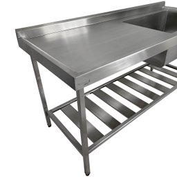 Pia Aço Inox Industrial 150x70x90 Cm Cuba Grande Cubão Direita Nortinox - 4