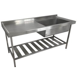 Pia Aço Inox Industrial 150x70x90 Cm Cuba Grande Cubão Direita Nortinox - 1