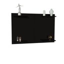 Ver imagem 1 de Painel Tv até 50 Pol em Mdf com Prateleiras para Decoração Preto