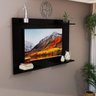 Painel Tv até 50 Pol em Mdf com Prateleiras para Decoração Preto - 2